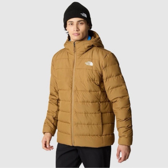 The North Face Men's Aconcagua 3 Hooded Puffer Jacket XL NWT Utility Brown $220 - Picture 1 of 11